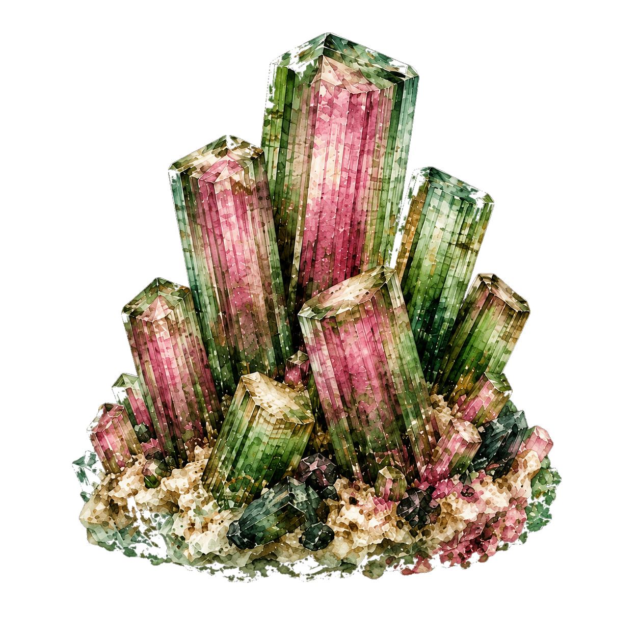 Applied Statistical Methods — a pink-and-green watermelon-tourmaline course mark