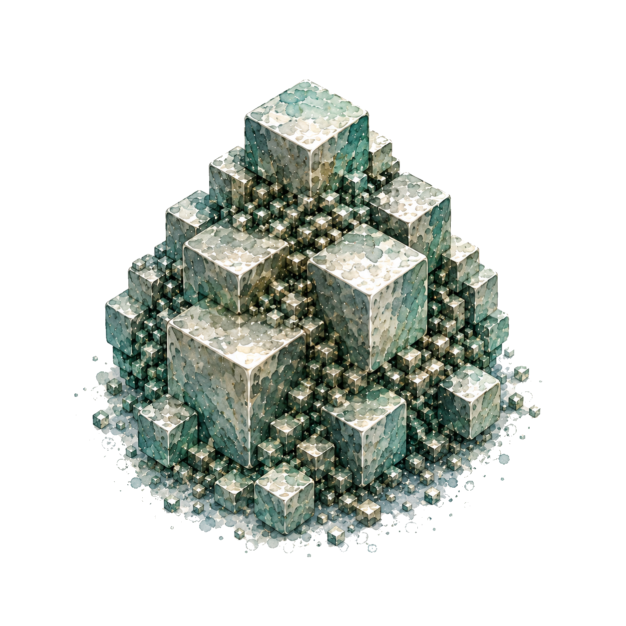 Bayesian Statistics — a teal crystal-cluster course mark